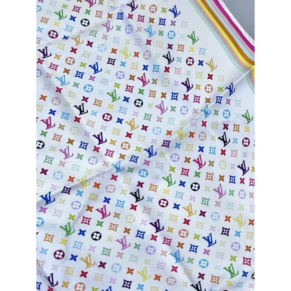 Authentic Louis Vuitton Takashi Murakami Scarf 100% Silk 27”x27” Made In Italy - Picture 6 of 6